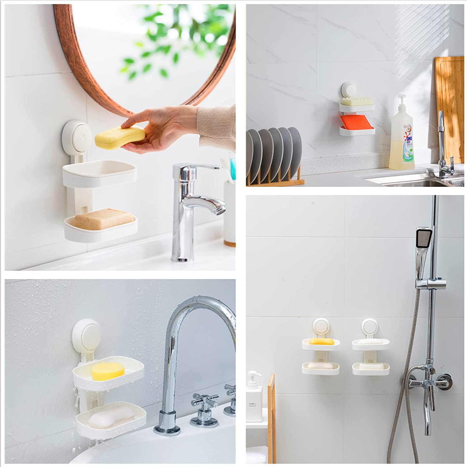 Double Layer Suction Cup Soap Holder